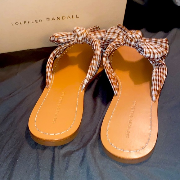 New! Loeffler Randall RIMA PLEATED KNOT FLAT SANDAL (fall sandals πππ§‘) - Picture 9 of 11